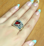 TROPICAL SUNSET RING w/ CABACHON CZ CENTER