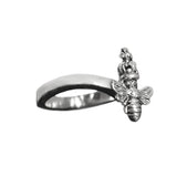 THICK TIARA BAND RING w/ TINY QUEEN BEE