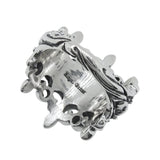 DOUBLE TIARA RIBBON BAND RING w/ CZ