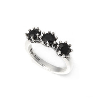 TRIPLE TINY CROWN RING w/ CZS