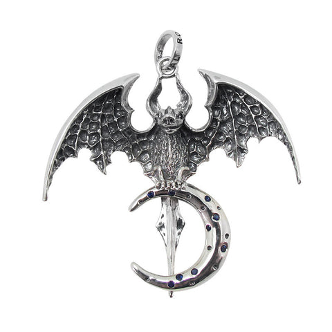 LUNA BAT AND MOON PENDANT