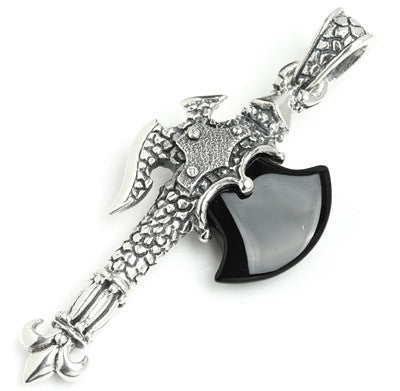 REPTILE BLADE PENDANT w/ ONYX