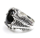 REPTILE CLAW RING w/ CABOCHON CRYSTAL