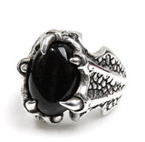 REPTILE CLAW RING w/ CABOCHON CRYSTAL