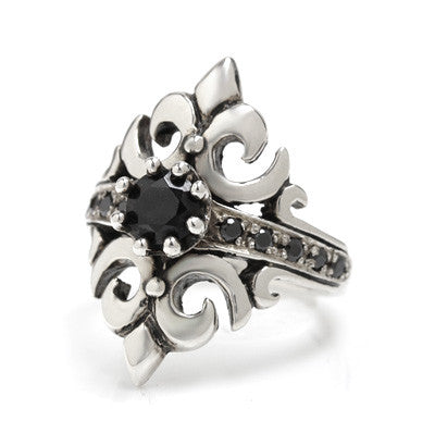 MARGUERITE RING w/ CZ AND CZ BAND