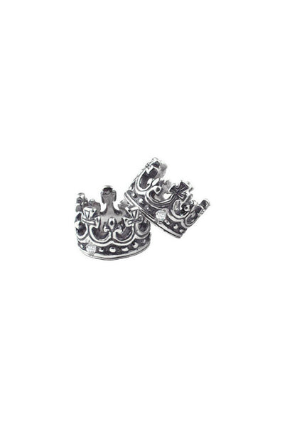 TINY CROWN PENDANT w/ 1 DIAMOND