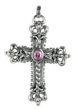 CORONATION CROSS PENDANT w/ CROWNS & CRYSTAL