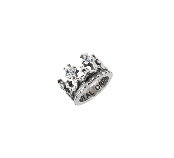 ROYAL CROWN PENDANT w/ 5 DIAMONDS