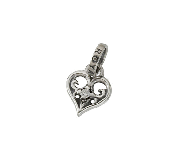 SMALL ALLEGRA HEART PENDANT w/ CZ