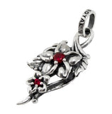 DOUBLE PLUMERIA PENDANT w/ CZ