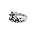 TINY ALLEGRA HEARTS RING w/ CROWN